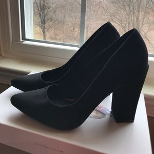 Black suede shoes